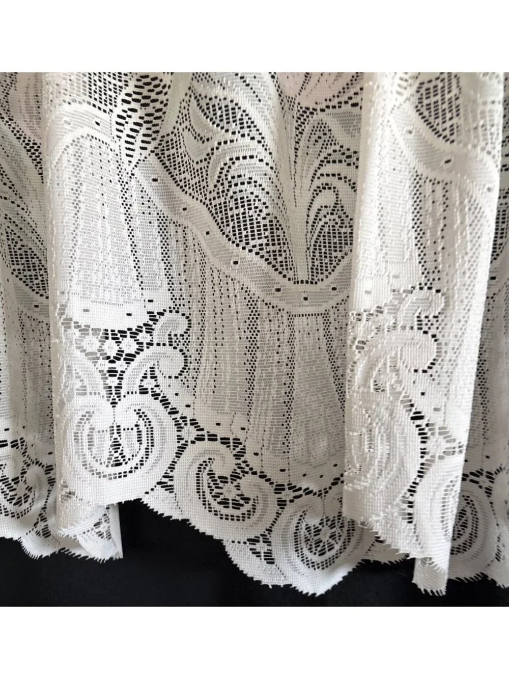 Cream Lace Floral Valance Measurements 53
